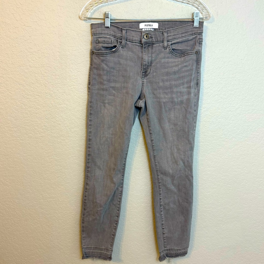 Pistola Grey Skinny Raw Hem‎ Jeans